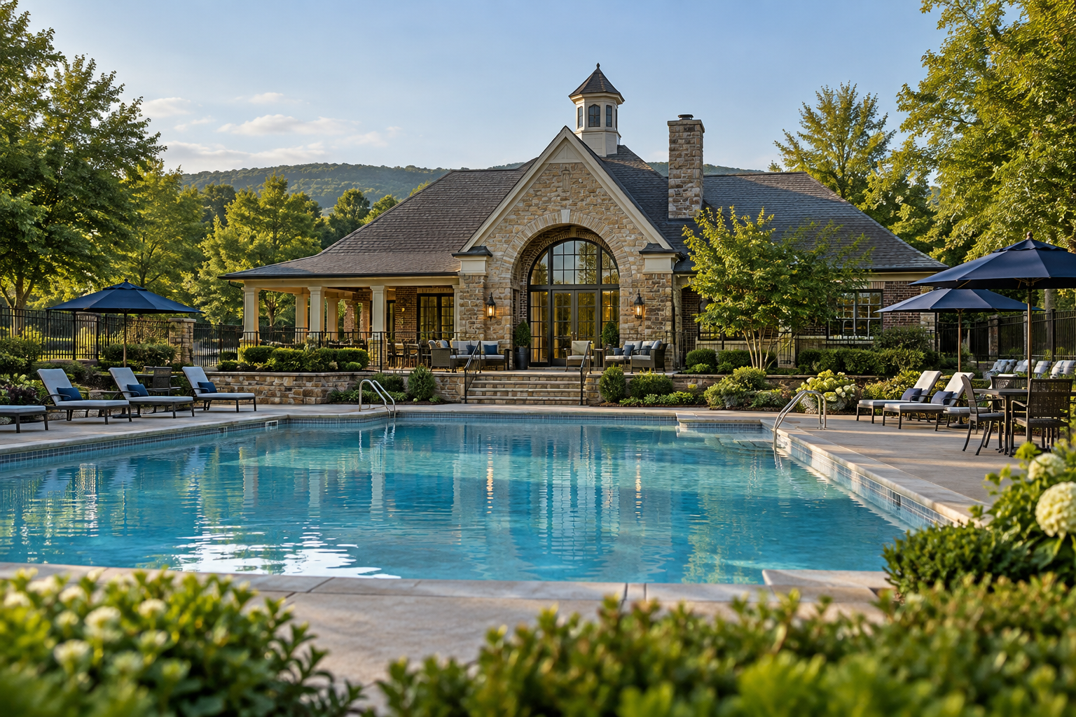 A Hamilton County neighborhood clubhouse and community pool